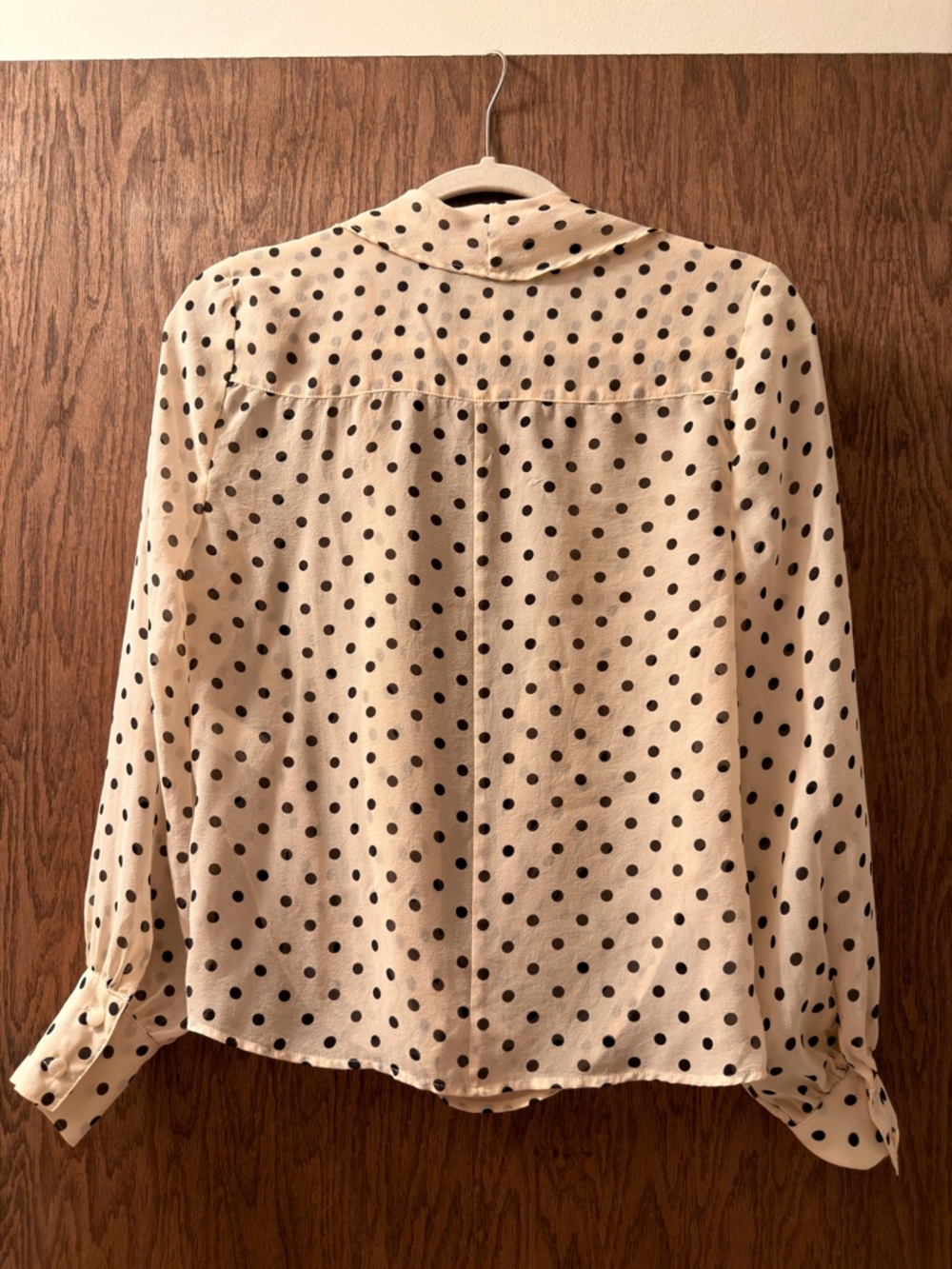 Fifteen Twenty Cream Blouse with Black Polka Dots - Picture 4 of 7